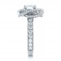 14k White Gold 14k White Gold Custom Diamond Pave Engagement Ring - Side View -  102179 - Thumbnail