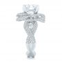  Platinum Custom Diamond Pave Engagement Ring - Side View -  103544 - Thumbnail