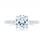 14k White Gold Custom Diamond Pave Engagement Ring - Top View -  103414 - Thumbnail
