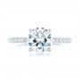 18k White Gold 18k White Gold Custom Diamond Pave Engagement Ring - Top View -  103414 - Thumbnail