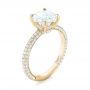 18k Yellow Gold 18k Yellow Gold Custom Diamond Pave Engagement Ring - Three-Quarter View -  103414 - Thumbnail