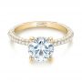 18k Yellow Gold 18k Yellow Gold Custom Diamond Pave Engagement Ring - Flat View -  103414 - Thumbnail