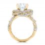 18k Yellow Gold 18k Yellow Gold Custom Diamond Pave Engagement Ring - Front View -  103544 - Thumbnail