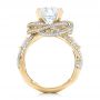 14k Yellow Gold 14k Yellow Gold Custom Diamond Pave Engagement Ring - Front View -  103544 - Thumbnail