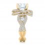 14k Yellow Gold 14k Yellow Gold Custom Diamond Pave Engagement Ring - Side View -  103544 - Thumbnail