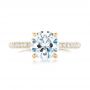 14k Yellow Gold 14k Yellow Gold Custom Diamond Pave Engagement Ring - Top View -  103414 - Thumbnail