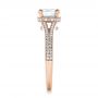 18k Rose Gold 18k Rose Gold Custom Diamond Split Shank Engagement Ring - Side View -  102226 - Thumbnail