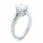 14k White Gold Custom Diamond Split Shank Engagement Ring - Three-Quarter View -  102226 - Thumbnail