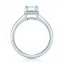 14k White Gold Custom Diamond Split Shank Engagement Ring - Front View -  102226 - Thumbnail