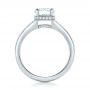 14k White Gold Custom Diamond Split Shank Engagement Ring - Front View -  102226 - Thumbnail