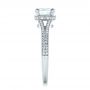 14k White Gold Custom Diamond Split Shank Engagement Ring - Side View -  102226 - Thumbnail