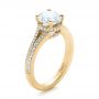 18k Yellow Gold 18k Yellow Gold Custom Diamond Split Shank Engagement Ring - Three-Quarter View -  102226 - Thumbnail