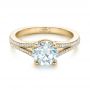 18k Yellow Gold 18k Yellow Gold Custom Diamond Split Shank Engagement Ring - Flat View -  102226 - Thumbnail