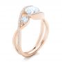 18k Rose Gold 18k Rose Gold Custom Diamond Wrap Engagement Ring - Three-Quarter View -  101472 - Thumbnail