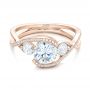 14k Rose Gold 14k Rose Gold Custom Diamond Wrap Engagement Ring - Flat View -  101472 - Thumbnail