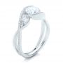 18k White Gold Custom Diamond Wrap Engagement Ring - Three-Quarter View -  101472 - Thumbnail