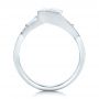 18k White Gold Custom Diamond Wrap Engagement Ring - Front View -  101472 - Thumbnail