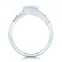 18k White Gold Custom Diamond Wrap Engagement Ring - Front View -  101472 - Thumbnail