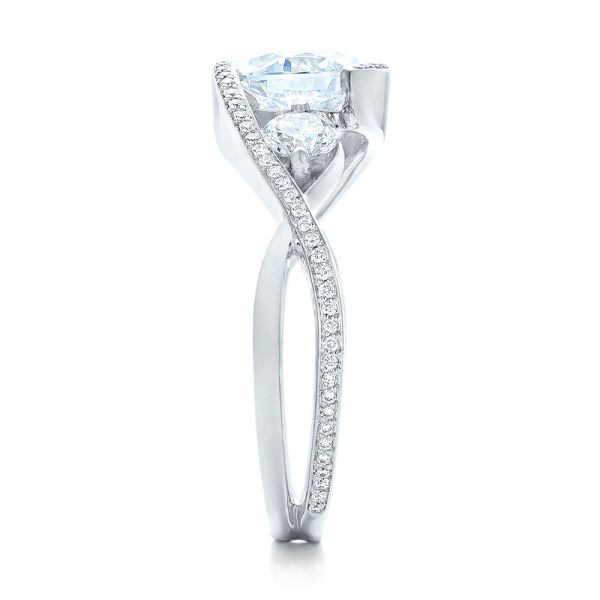  Platinum Platinum Custom Diamond Wrap Engagement Ring - Side View -  101472