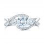 18k White Gold Custom Diamond Wrap Engagement Ring - Top View -  101472 - Thumbnail