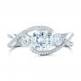  Platinum Platinum Custom Diamond Wrap Engagement Ring - Top View -  101472 - Thumbnail