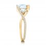 14k Yellow Gold 14k Yellow Gold Custom Diamond Wrap Engagement Ring - Side View -  101472 - Thumbnail