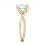 18k Yellow Gold 18k Yellow Gold Custom Diamond Wrap Engagement Ring - Side View -  101472 - Thumbnail