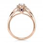 14k Rose Gold 14k Rose Gold Custom Diamond And Blue Sapphire Engagement Ring - Front View -  100276 - Thumbnail