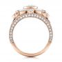 14k Rose Gold 14k Rose Gold Custom Diamond And Blue Sapphire Engagement Ring - Front View -  101172 - Thumbnail
