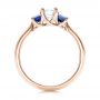 14k Rose Gold 14k Rose Gold Custom Diamond And Blue Sapphire Engagement Ring - Front View -  102031 - Thumbnail