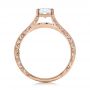 18k Rose Gold 18k Rose Gold Custom Diamond And Blue Sapphire Engagement Ring - Front View -  102095 - Thumbnail