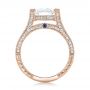 14k Rose Gold 14k Rose Gold Custom Diamond And Blue Sapphire Engagement Ring - Front View -  102134 - Thumbnail