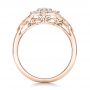 14k Rose Gold 14k Rose Gold Custom Diamond And Blue Sapphire Engagement Ring - Front View -  102202 - Thumbnail