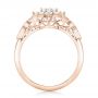 14k Rose Gold 14k Rose Gold Custom Diamond And Blue Sapphire Engagement Ring - Front View -  102382 - Thumbnail