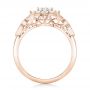 14k Rose Gold 14k Rose Gold Custom Diamond And Blue Sapphire Engagement Ring - Front View -  102382 - Thumbnail