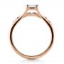 14k Rose Gold 14k Rose Gold Custom Diamond And Blue Sapphire Engagement Ring - Front View -  1297 - Thumbnail