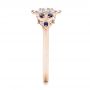 14k Rose Gold 14k Rose Gold Custom Diamond And Blue Sapphire Engagement Ring - Side View -  102202 - Thumbnail