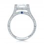  Platinum Custom Diamond And Blue Sapphire Engagement Ring - Front View -  102134 - Thumbnail