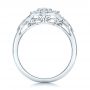 18k White Gold 18k White Gold Custom Diamond And Blue Sapphire Engagement Ring - Front View -  102202 - Thumbnail