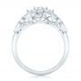 18k White Gold 18k White Gold Custom Diamond And Blue Sapphire Engagement Ring - Front View -  102382 - Thumbnail