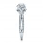 18k White Gold 18k White Gold Custom Diamond And Blue Sapphire Engagement Ring - Side View -  100276 - Thumbnail