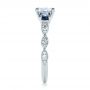 18k White Gold 18k White Gold Custom Diamond And Blue Sapphire Engagement Ring - Side View -  102227 - Thumbnail