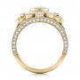 18k Yellow Gold 18k Yellow Gold Custom Diamond And Blue Sapphire Engagement Ring - Front View -  101172 - Thumbnail