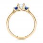 18k Yellow Gold 18k Yellow Gold Custom Diamond And Blue Sapphire Engagement Ring - Front View -  102031 - Thumbnail