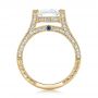 18k Yellow Gold 18k Yellow Gold Custom Diamond And Blue Sapphire Engagement Ring - Front View -  102134 - Thumbnail