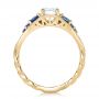 14k Yellow Gold 14k Yellow Gold Custom Diamond And Blue Sapphire Engagement Ring - Front View -  102336 - Thumbnail