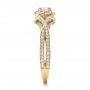 14k Yellow Gold 14k Yellow Gold Custom Diamond And Blue Sapphire Engagement Ring - Side View -  100276 - Thumbnail