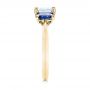 14k Yellow Gold 14k Yellow Gold Custom Diamond And Blue Sapphire Engagement Ring - Side View -  102031 - Thumbnail