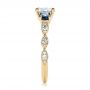 14k Yellow Gold 14k Yellow Gold Custom Diamond And Blue Sapphire Engagement Ring - Side View -  102227 - Thumbnail