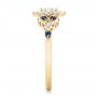 18k Yellow Gold 18k Yellow Gold Custom Diamond And Blue Sapphire Engagement Ring - Side View -  102382 - Thumbnail